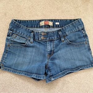 Vintage Y2K Old Navy Jean Shorts Double-Button Ultra Low Rise Denim Shorts